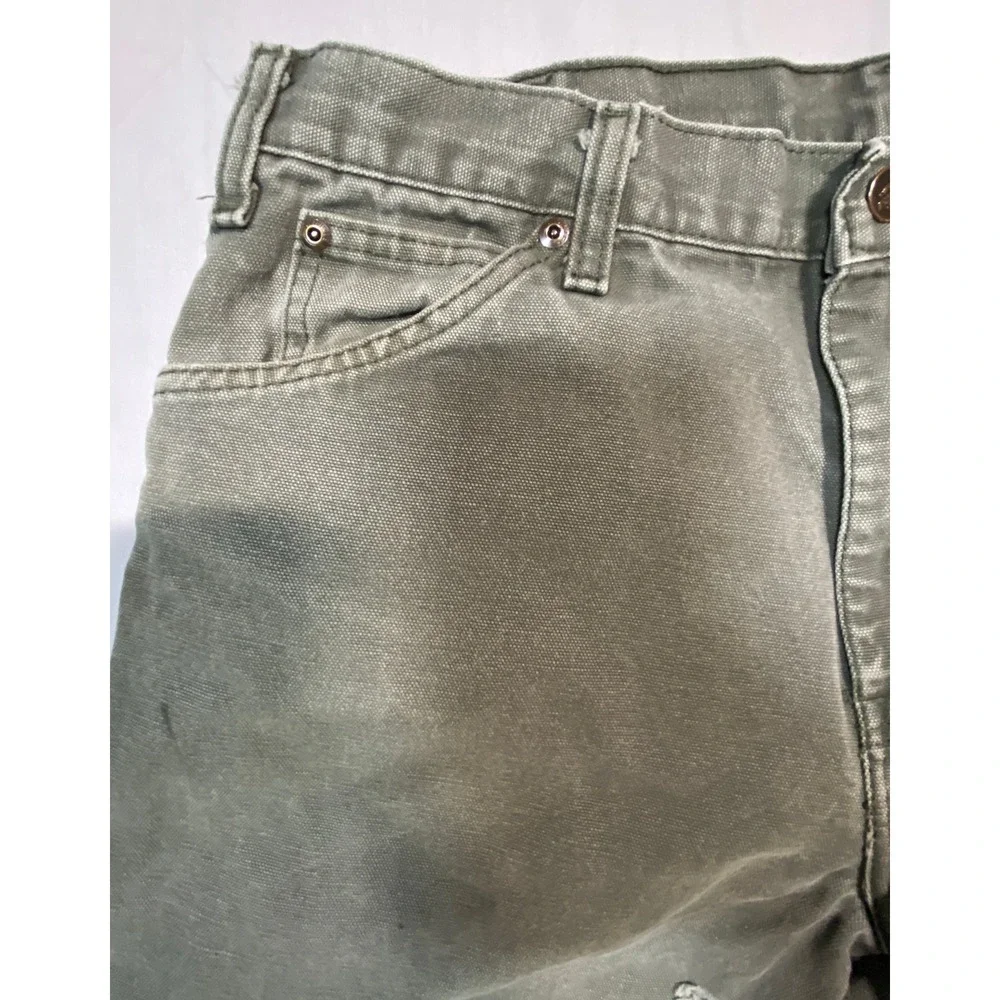 Dickies Men's Carpenter Work Pants 32x30 Relaxed Fit Grey Canvas 100% Cotton